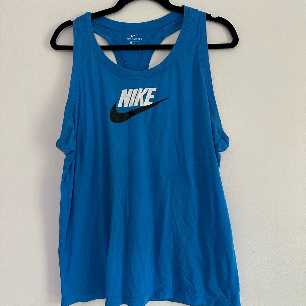 Nike Sportswear Futura Logo Racerback Tank Top Blue XL